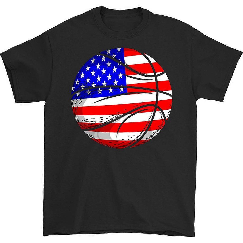 Us Flag Basketball Shape T-shirt