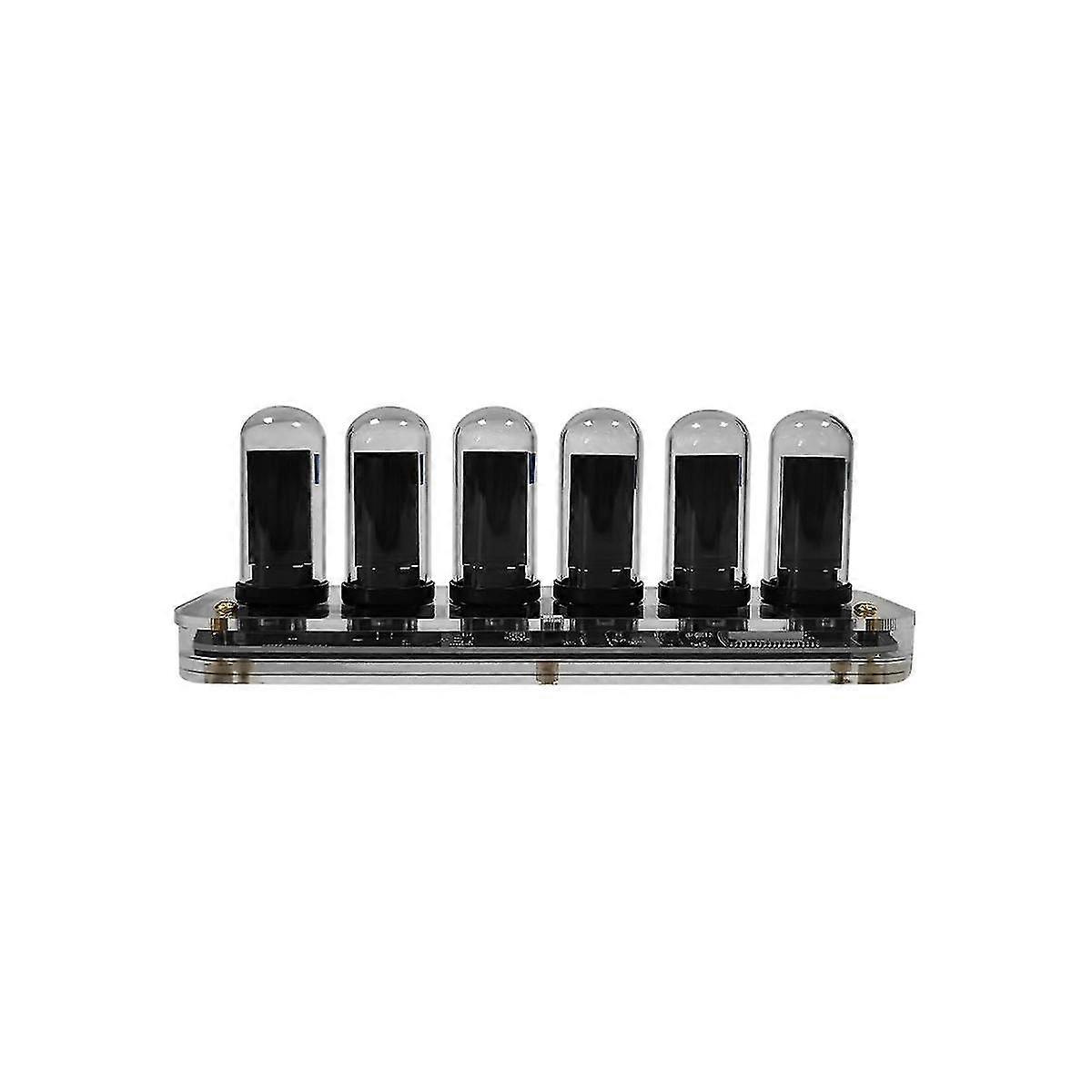 Nixie Clock,modern Table Clock,transparent Crystal Base, Ips Lcd Screen,desktop Decoration,reteo Mo