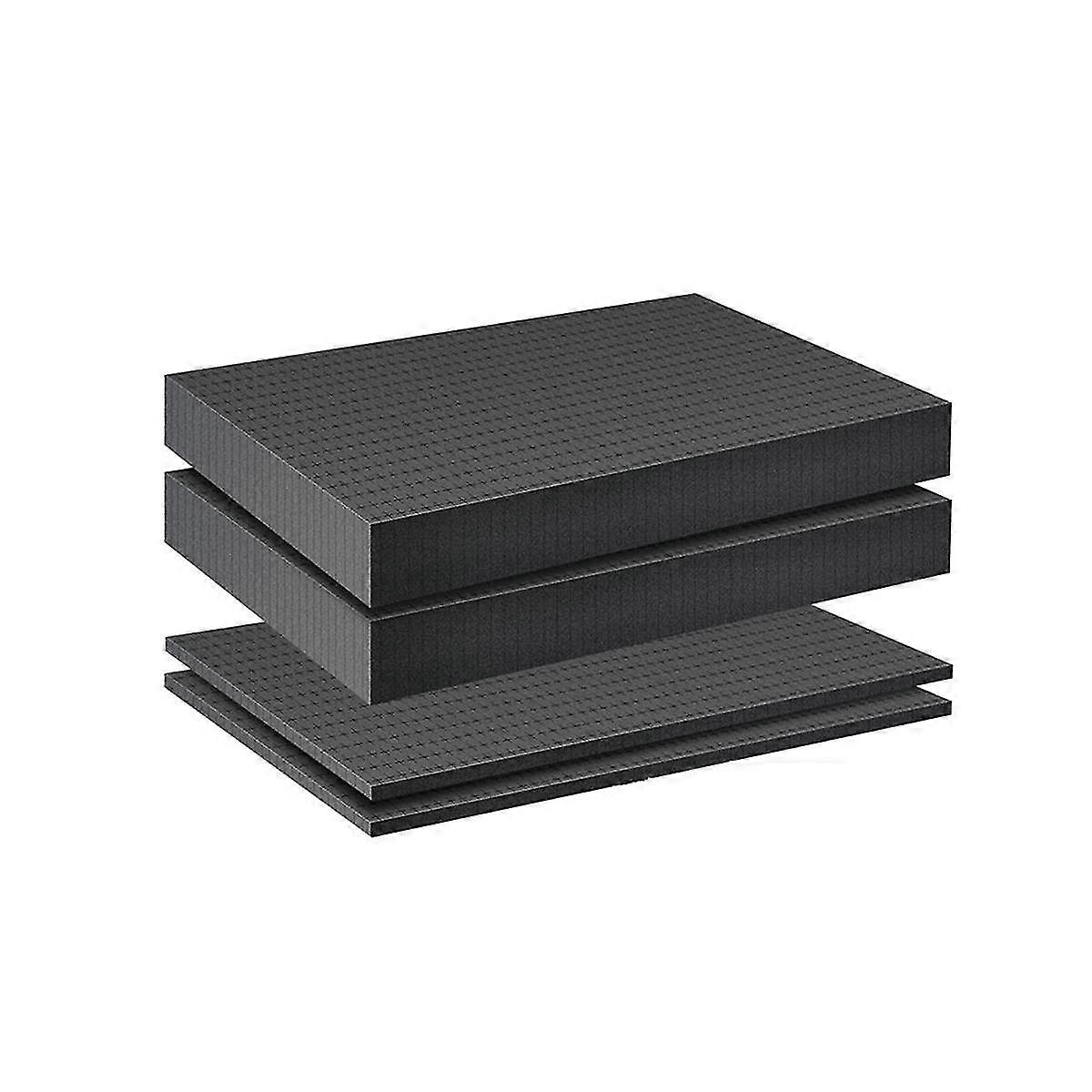 4 Pieces Foam Insert compatible with Cases Tool Box Foam Grid Line Foam Cubes Shockproof Sponge Pad, 40X40X2cm/