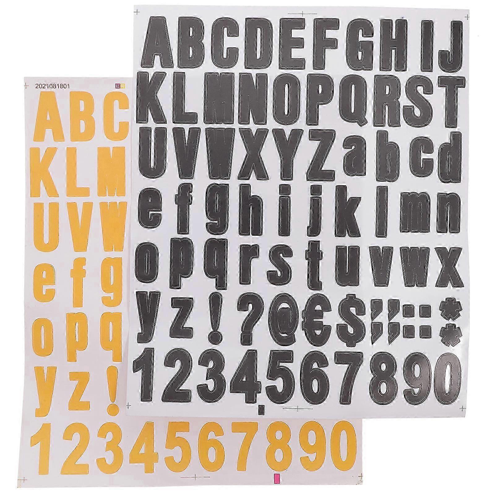 12 Sheets Mailbox Letters Stickers Adhesive Mailbox Numbers For Outside