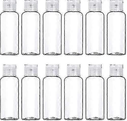 24pcs Empty Bottles With Flip Cap Clear Plastic Bottle For Liquid Lotions Creams Shampoo Toiletries
