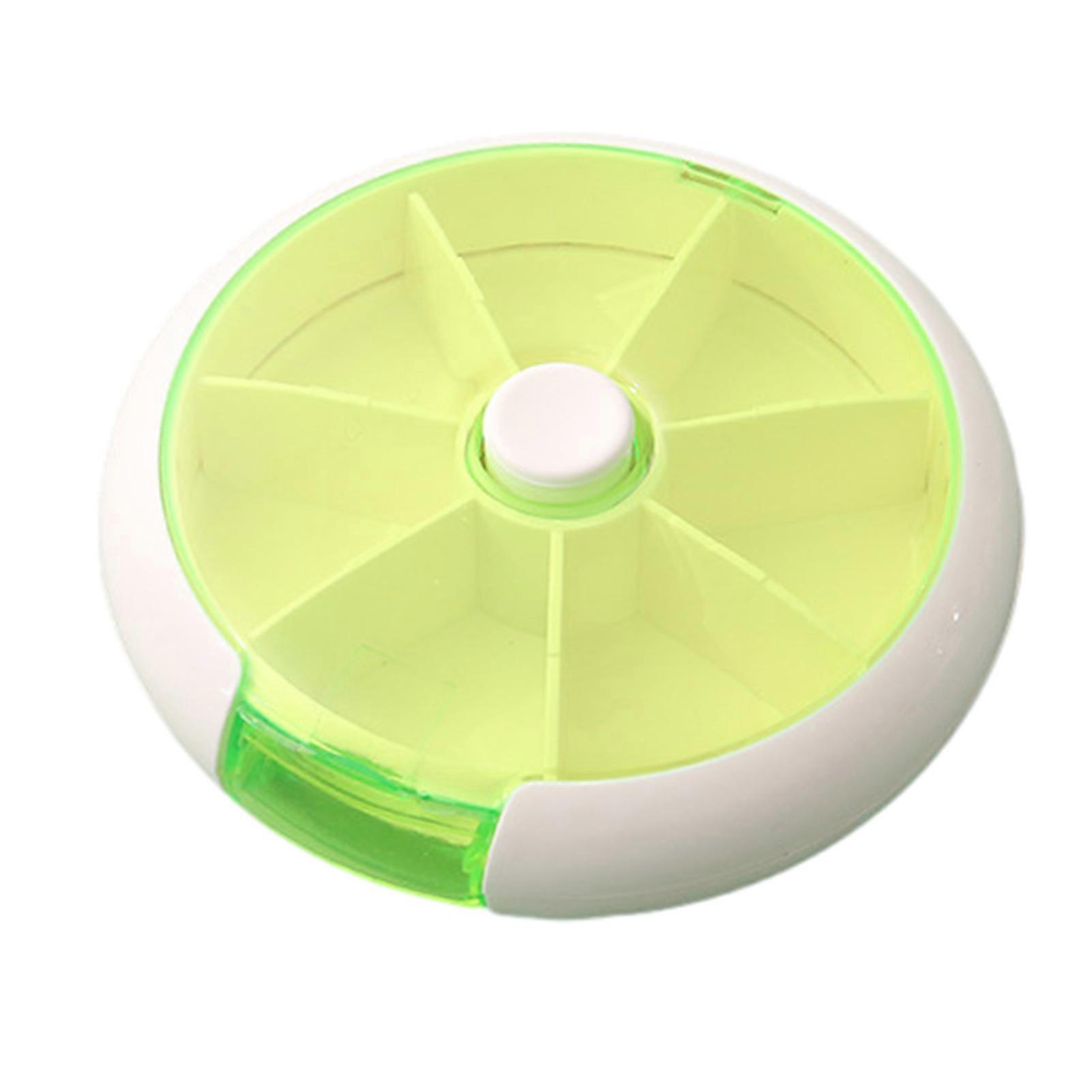 Colorful 7 Compartments Portable Pill-Case Dustproof Moisture-Proof Tablets Storage Box for Home Outdoor