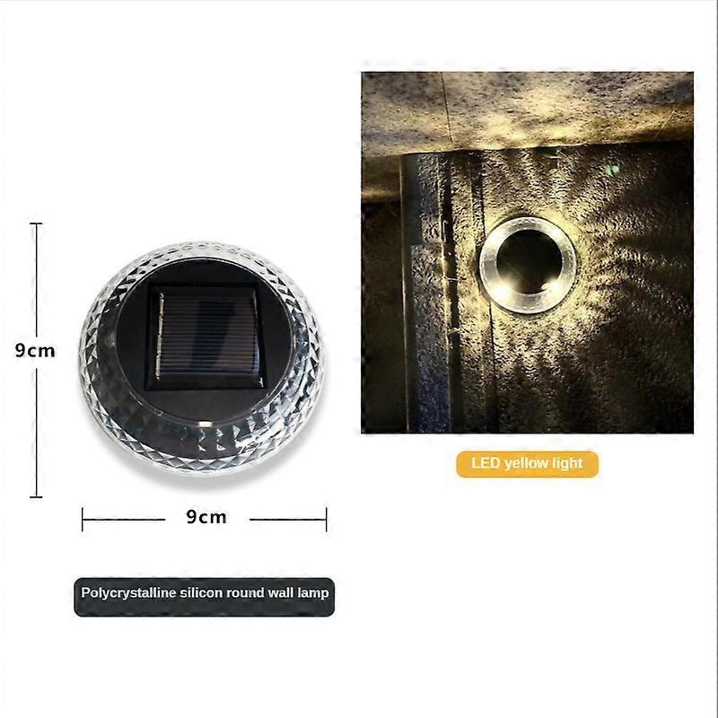 Redkid Warm White LED Solar Step Lamp Path Stair Outdoor Garden Lights Waterproof Balcony Light Deco