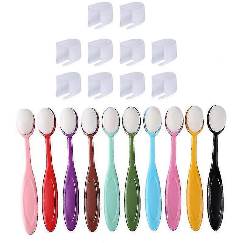 10pcs Smooth Blending Brushes Drawing Painting Brushes Flat Kit Diy Scrapbook
