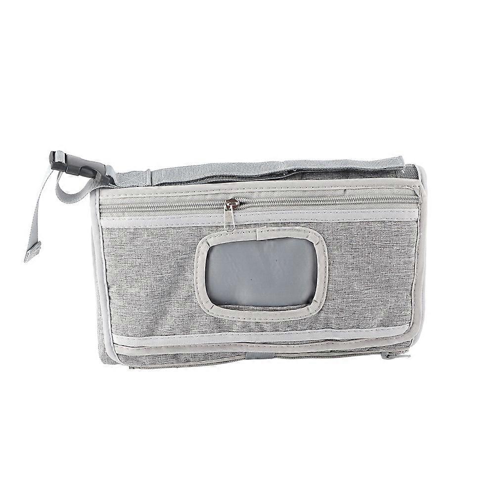 Portable Diaper Changing Pad Waterproof Large Space Foldable Diaper Changing Mat for Outdoor Travel Grey