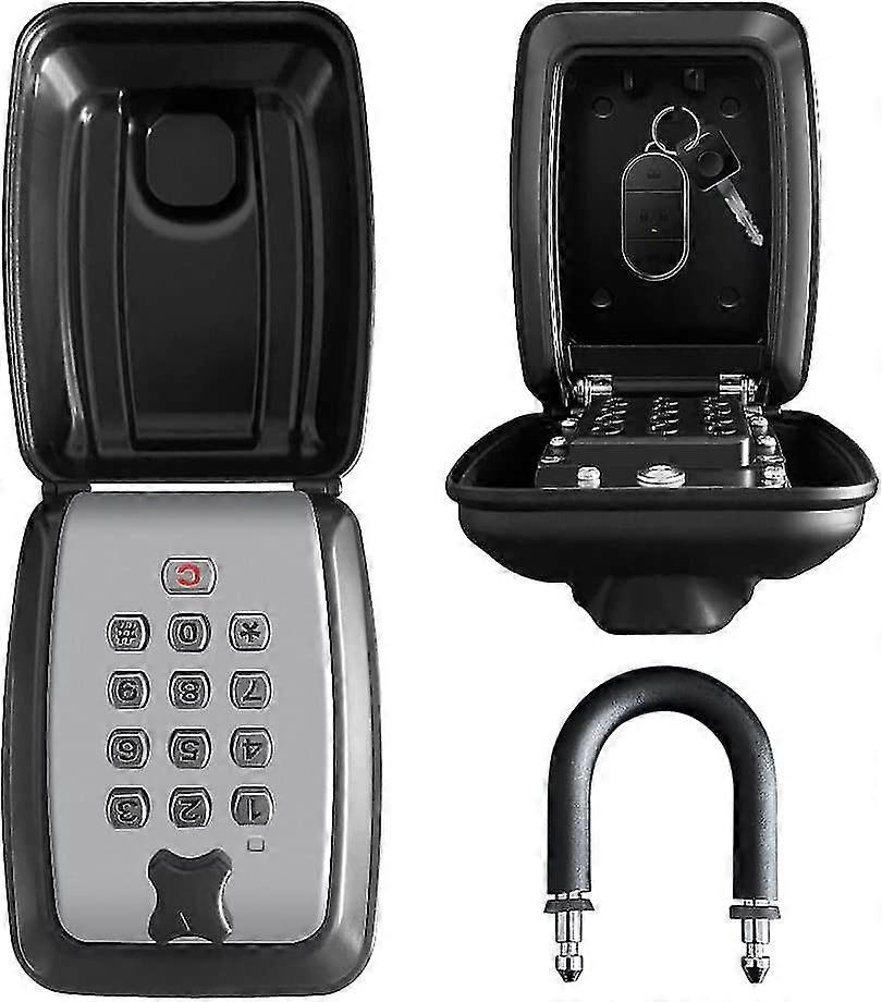 -g14 4 Digit Combination Storage Wall Mount House Key Lock Box With Shackle,push Button Lock Box & Protective Shell For Outside Weatherproof,large Cap
