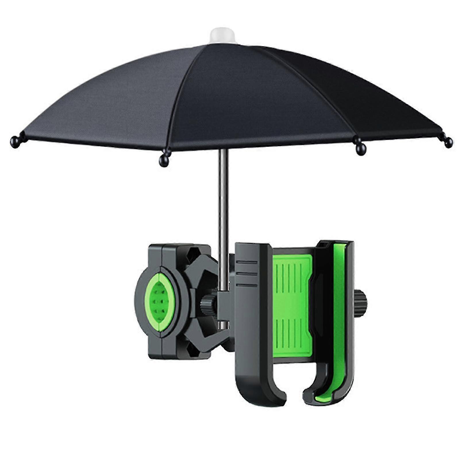 Bike Phone Mount 360 Degree Rotation Shock Absorption Universal Motorcycle Cell Phone Navigation Support with Umbrella compatible Riding