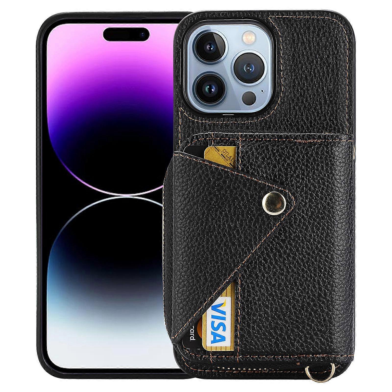 Zipper Wallet Case for iPhone 15 Pro Shell RFID Blocking Card Slots Phone Cover