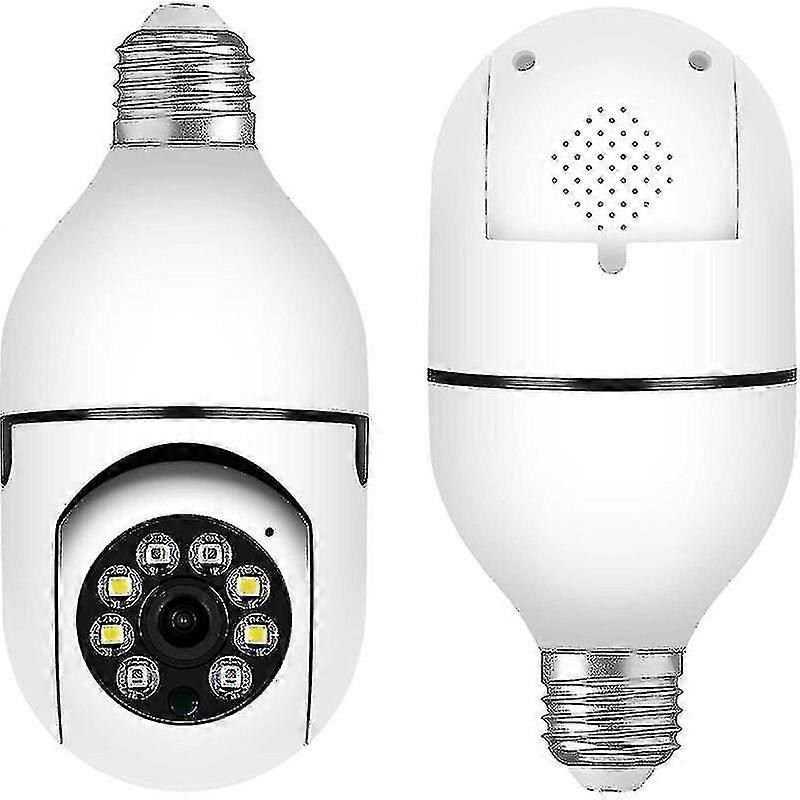 Outdoor Wifi Light Bulb Camera, 1080p Smart Security Camera, 360 Degree Wireless Light Bulb Camera