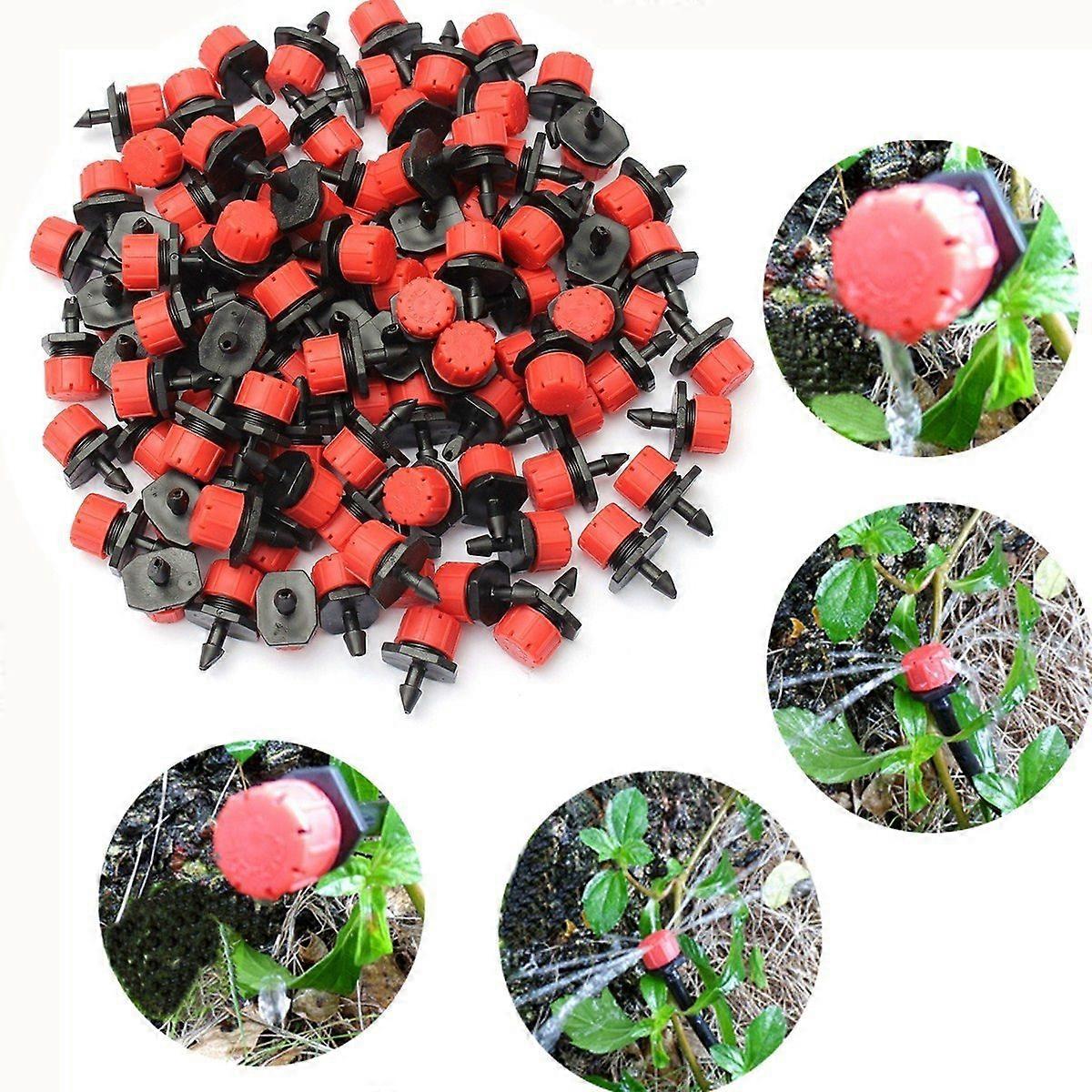 100pcs Adjustable Drip Irrigation Dripper Automatic Watering System 15*25mm