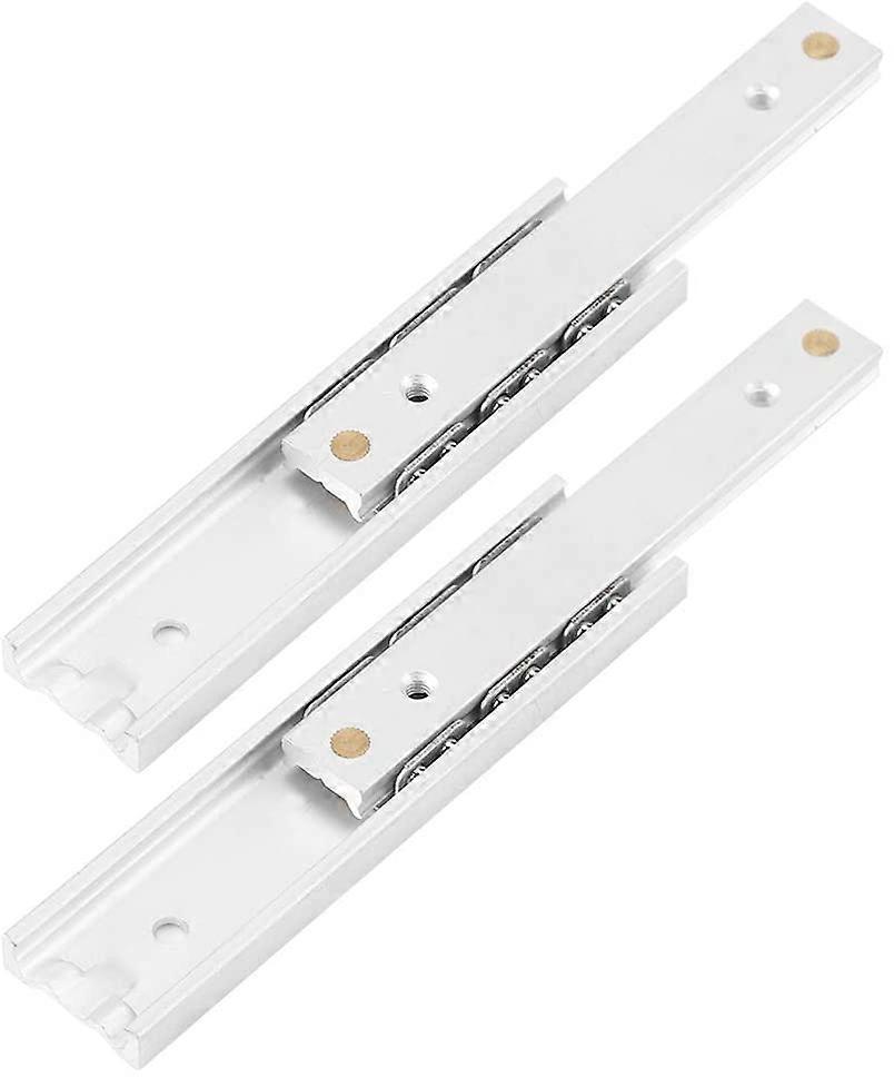 2pcs Aluminum Alloy Heavy Duty Ball Bearing Drawer Slides Durable Telescopic Rail Smooth Slide for Cabinet Drawer(70mm)