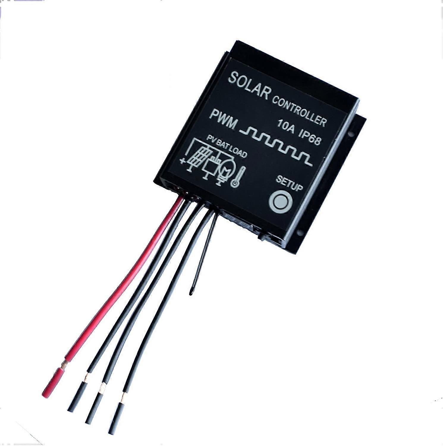 IP68 Waterproof 12V/24V 10A PWM Solar Panel Charge Controller