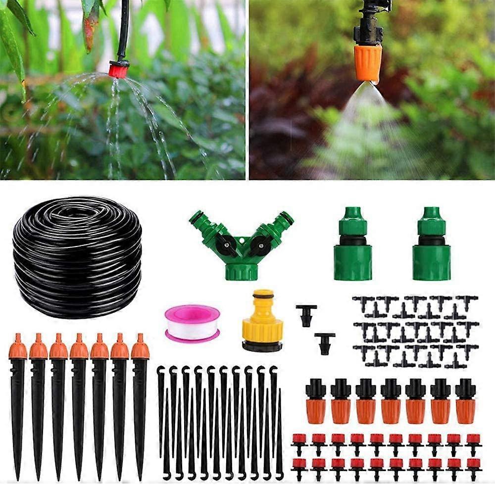 Micro Drip Irrigation Kit 40m Dripper Automatic Garden Watering