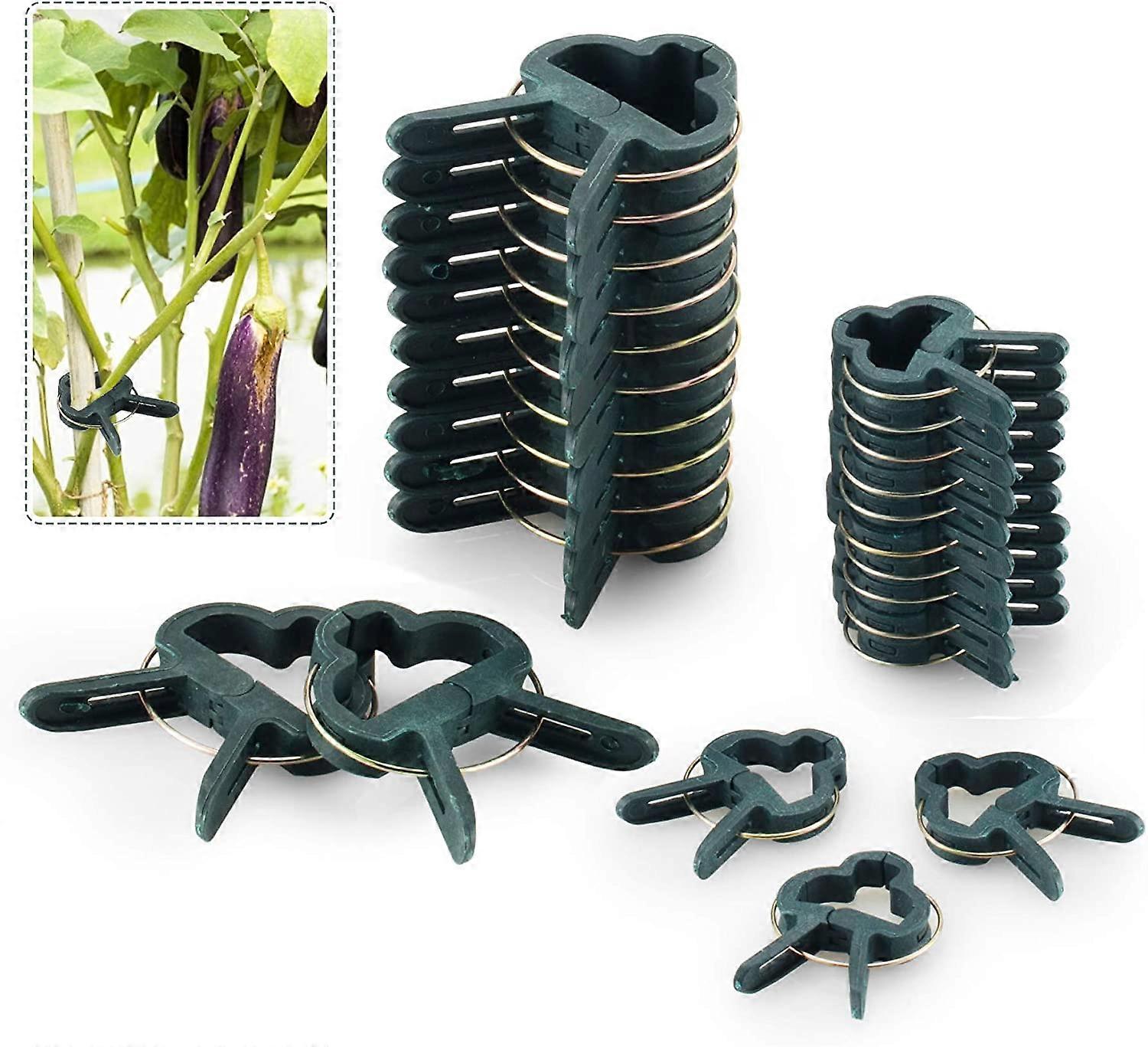 40PCS Adjustable Plant Support Clips Garden Stake Covers Support Structure Tether for Garden