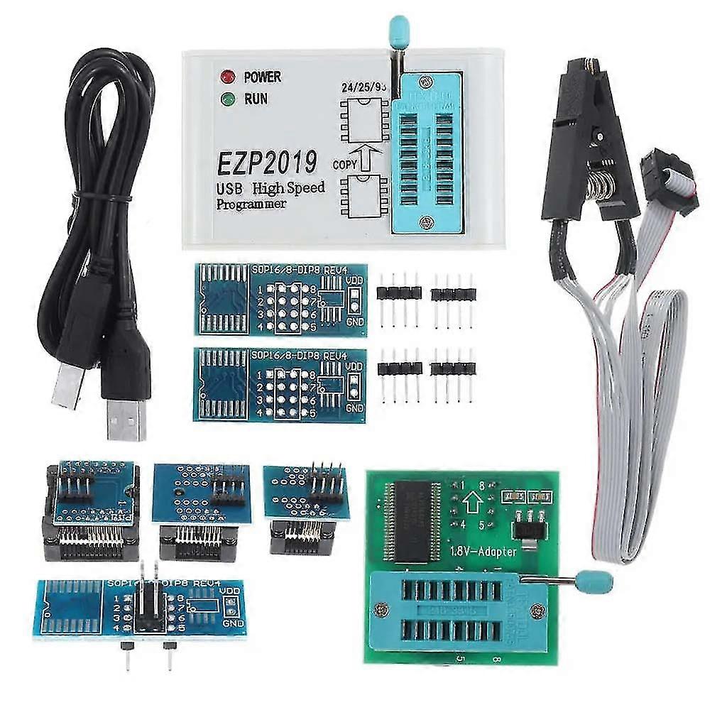 Bios Chip Usb Spi Programmer Ezp2019 8 Socket Support 24 25 93 Eeprom 25 Flash