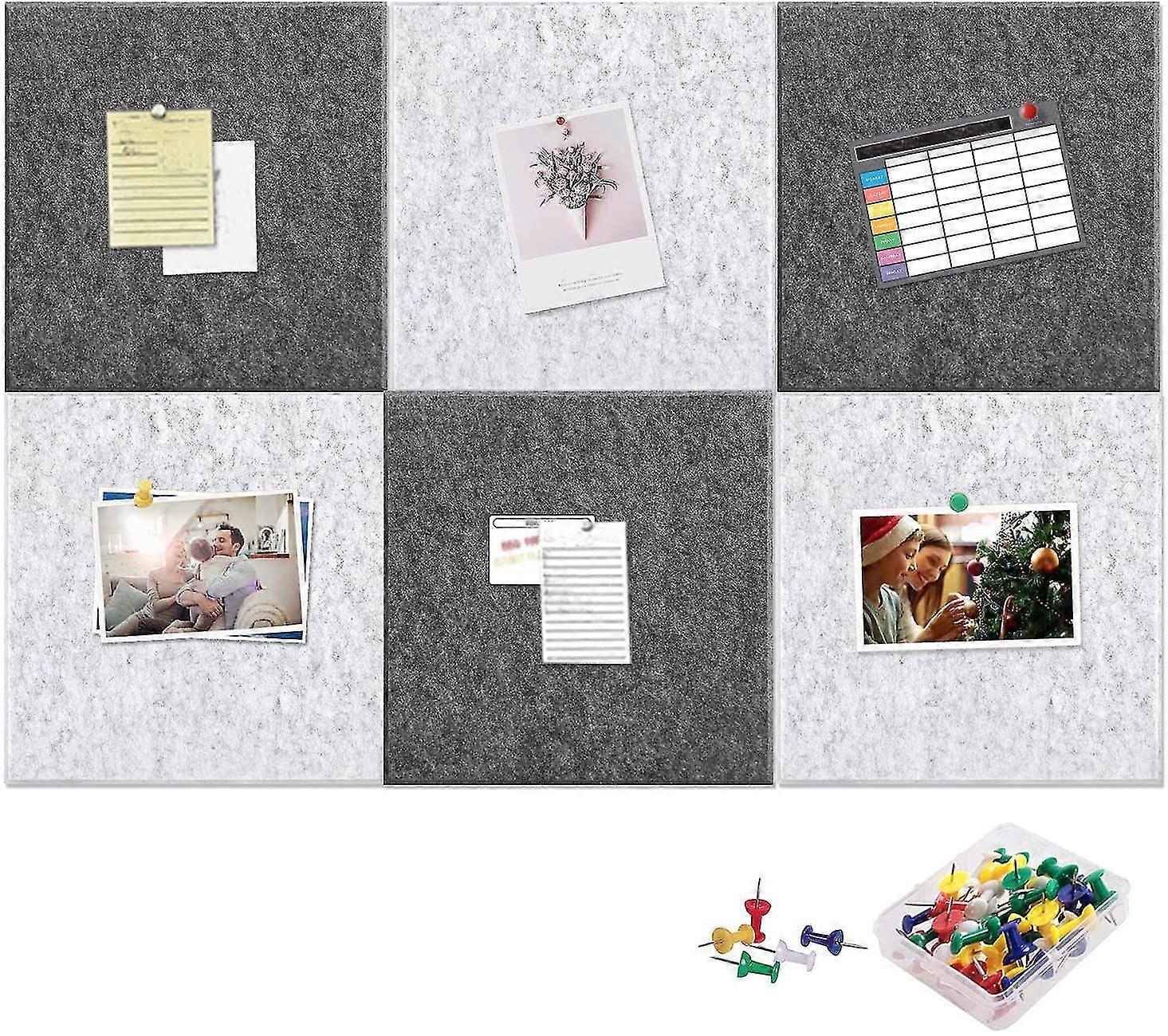 Yoillione Felt Pin Board Compatible With Bedrooms Offices Home, Bulletin Boards Square Notice Board Memo Board Compatible With Wall Hecorative, Diy S