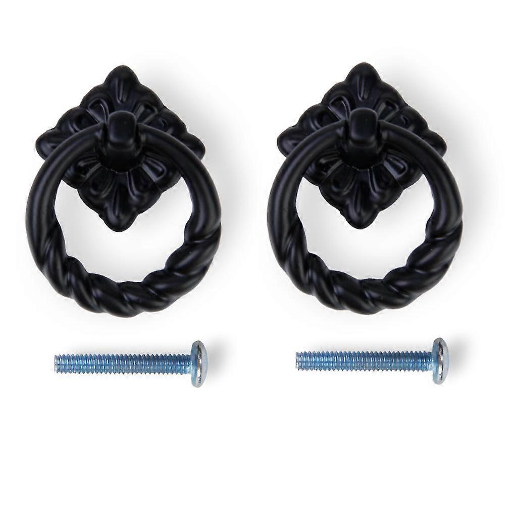 2pcs Vintage Cabinet Drawer Dresser Cupboard Pull Handle Knob