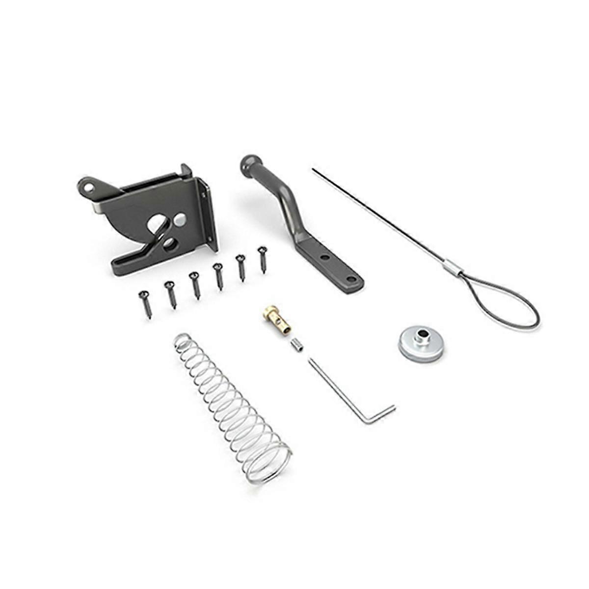 1PCS Door Latch with Spring Puller, Fence Door Lock, Fence Lock Small Lock with Rope, Suitable for