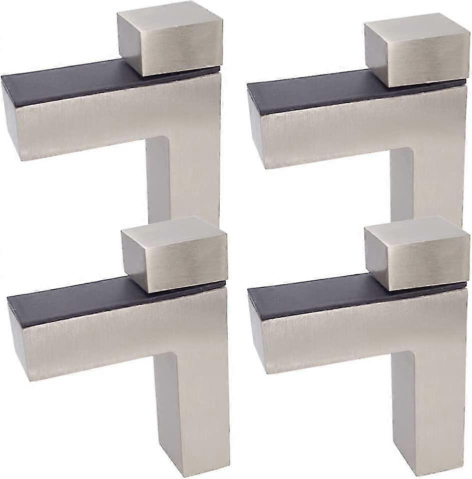 F-type Glass Shelf Brackets Adjustable Glass Shelf Mounting Brackets - 4 Pieces