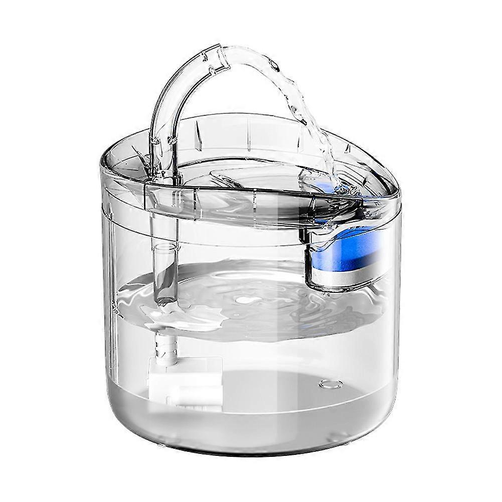 2l elektrisk ljudlös vattenfontän för husdjur automatisk filter husdjursvattendispenser EU-kontakt