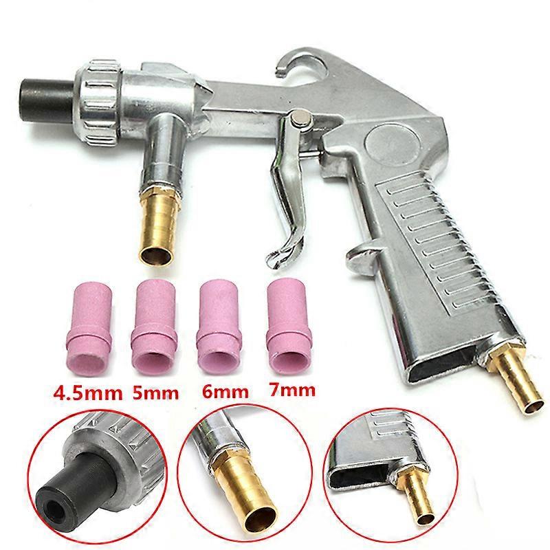 Sandblaster Air Siphon Feed Blast Gun Metal Ceramic Nozzle Tip Pneumatic Abrasive Sand Blasting Tool Kit Sandblasting Blast Gun