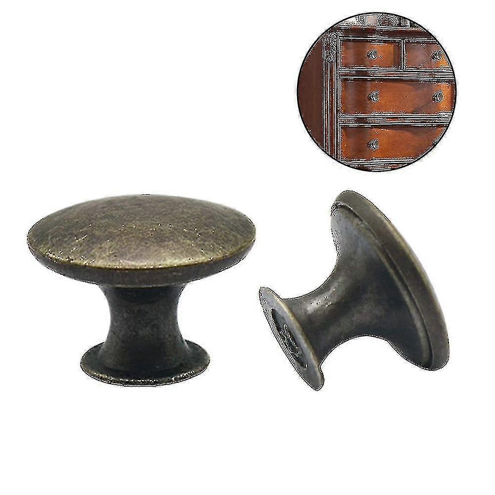 Cabinet Door Knobs, 30mm Vintage Dresser Knobs Set( Green Bronze)(16 Pcs)
