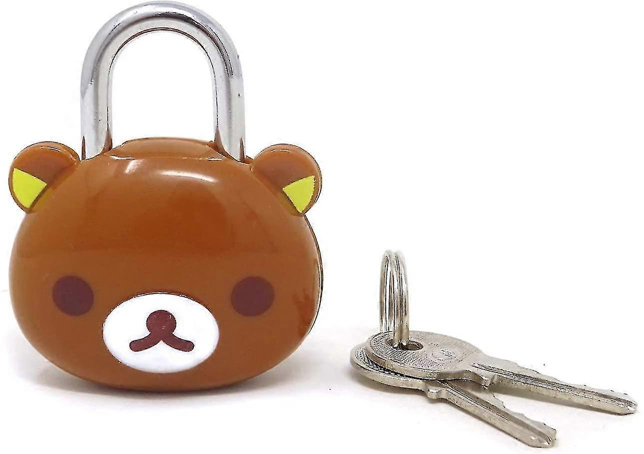 Cute Bear Lock Padlock With Keys For Suitcases, Backpacks And Lockers