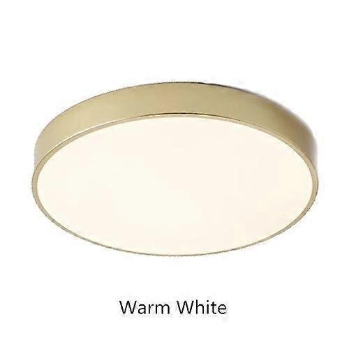 Ultratynn 5cm gull LED taklampe Moderne Rund Overflatemontert Flush Panel Taklampe Fjernkontroll Lys For Foajé Soverom