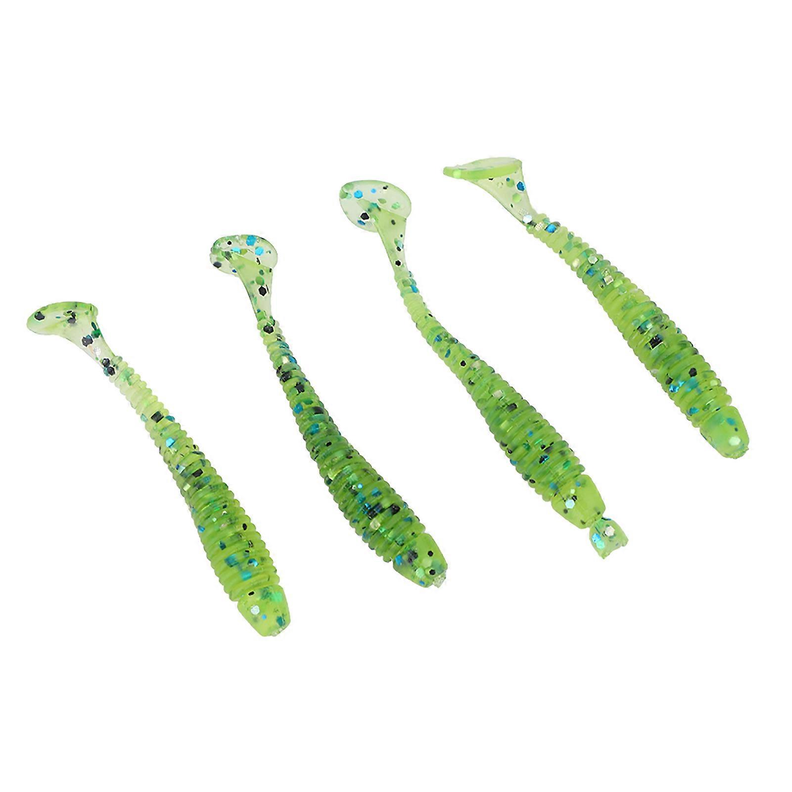 5cm Weichplastik Angelköder T Tail Mad Wurmköder - 50PCS, Cyan