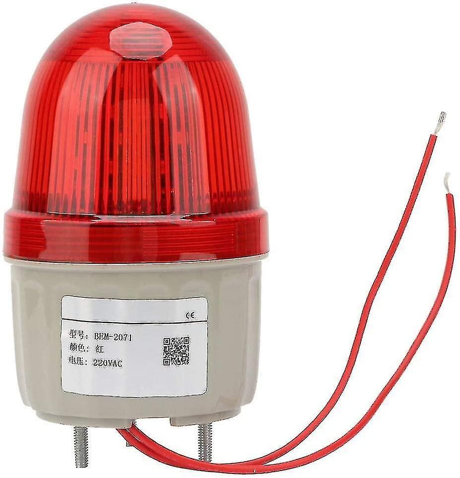 220v Ac Strobe Signal Light, Triangle Bolt Fixed Red Led Warning Lights, Diameter 75mm, For Workshops, Roadblocks, Tower