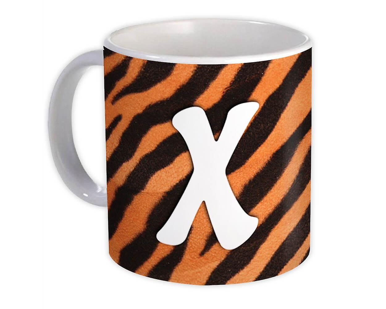 Hediye Kupa: Monogram Harf X Tiger