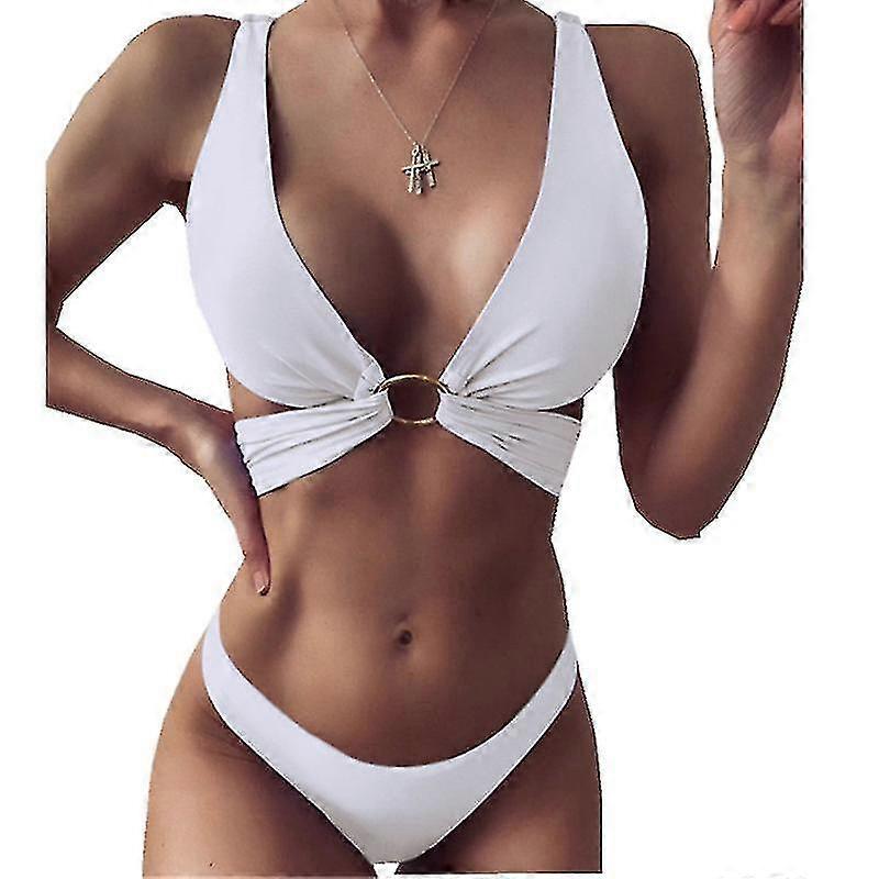 kvinners bikini badedrakt tie tilbake ruched to stykke badedrakt