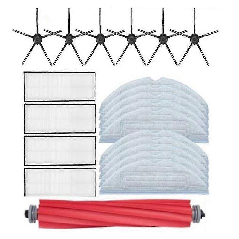 21 Pcs pour Xiaomi Roborock S7 T7s T7plus Détachable Main Brush Side Brush Filter Mops Kit Robot Aspirateur Pièces