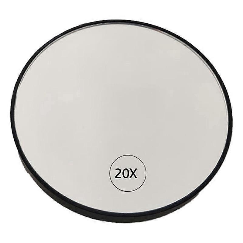 Anti-Fog Magnifying Makeup Mirror Suction Cup Vanity Mirror 20X Handheld Magnifying Makeup Mirror with Handle,Black