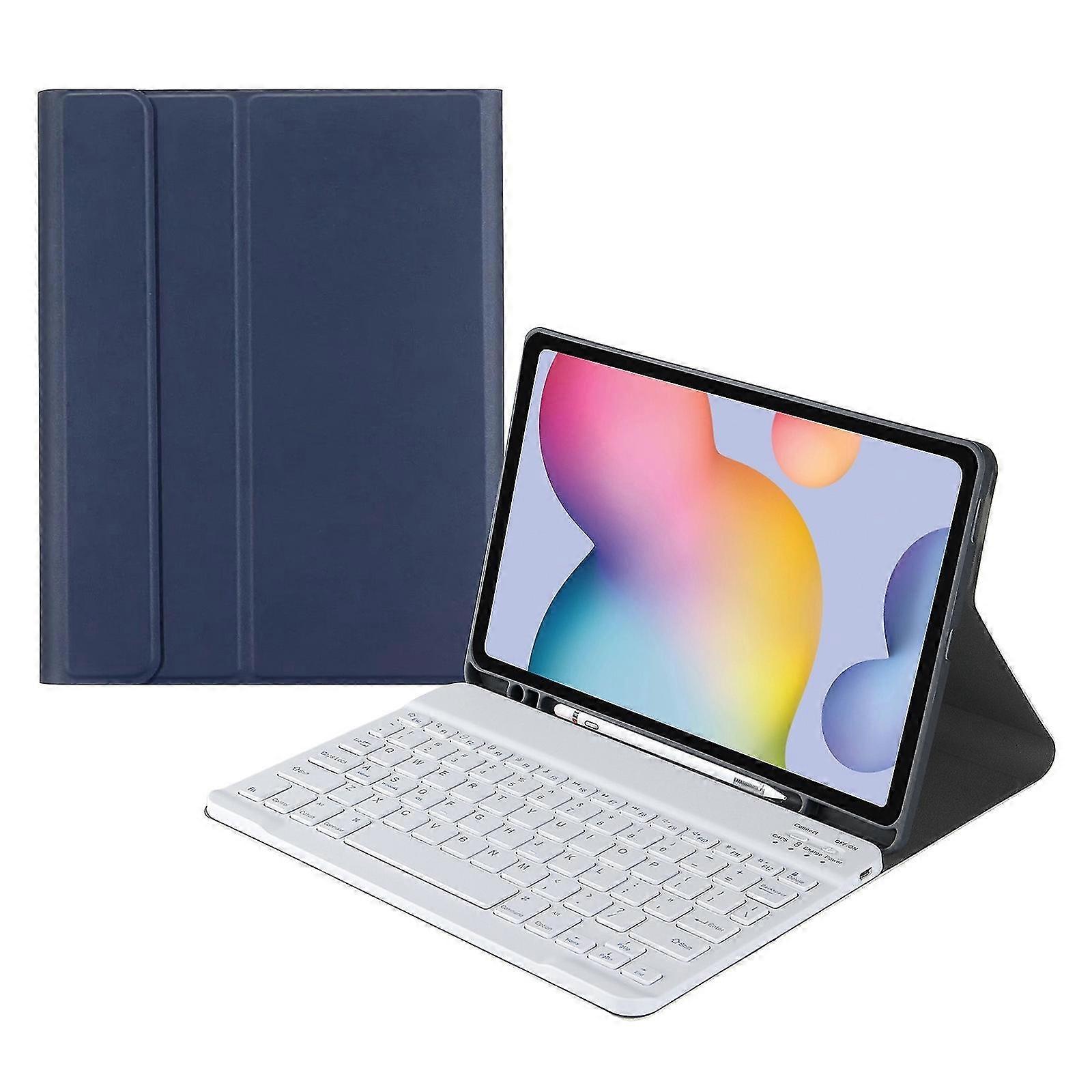 Bluetooth Keyboard Case For Samsung Galaxy Tab A7 10.4 2020 in Dark Blue - Premium Dark Blue Case with Bluetooth Keyboard for Enhanced Tablet Experien