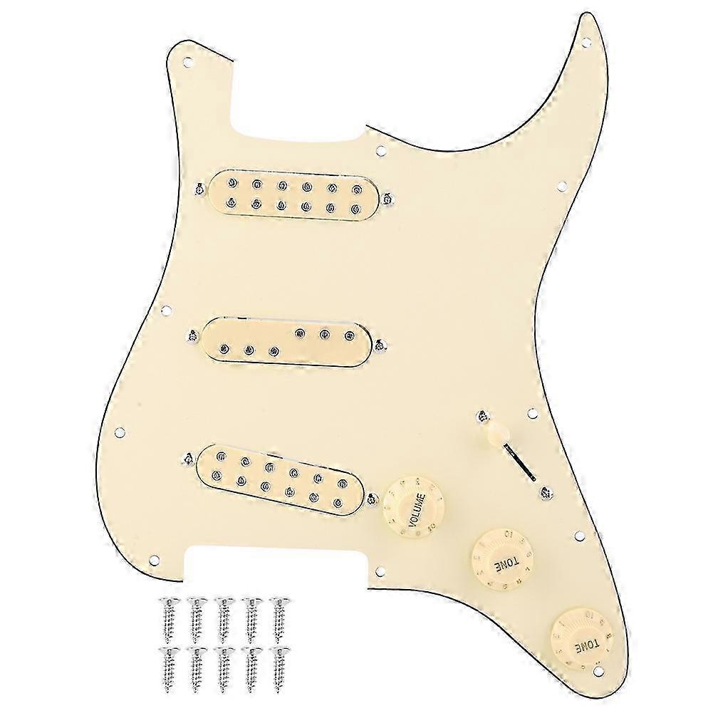 Exquisite SSS29 Beige Kunststoff E-Gitarre Loaded Pickguard Pickup Loading Pick Guards Set