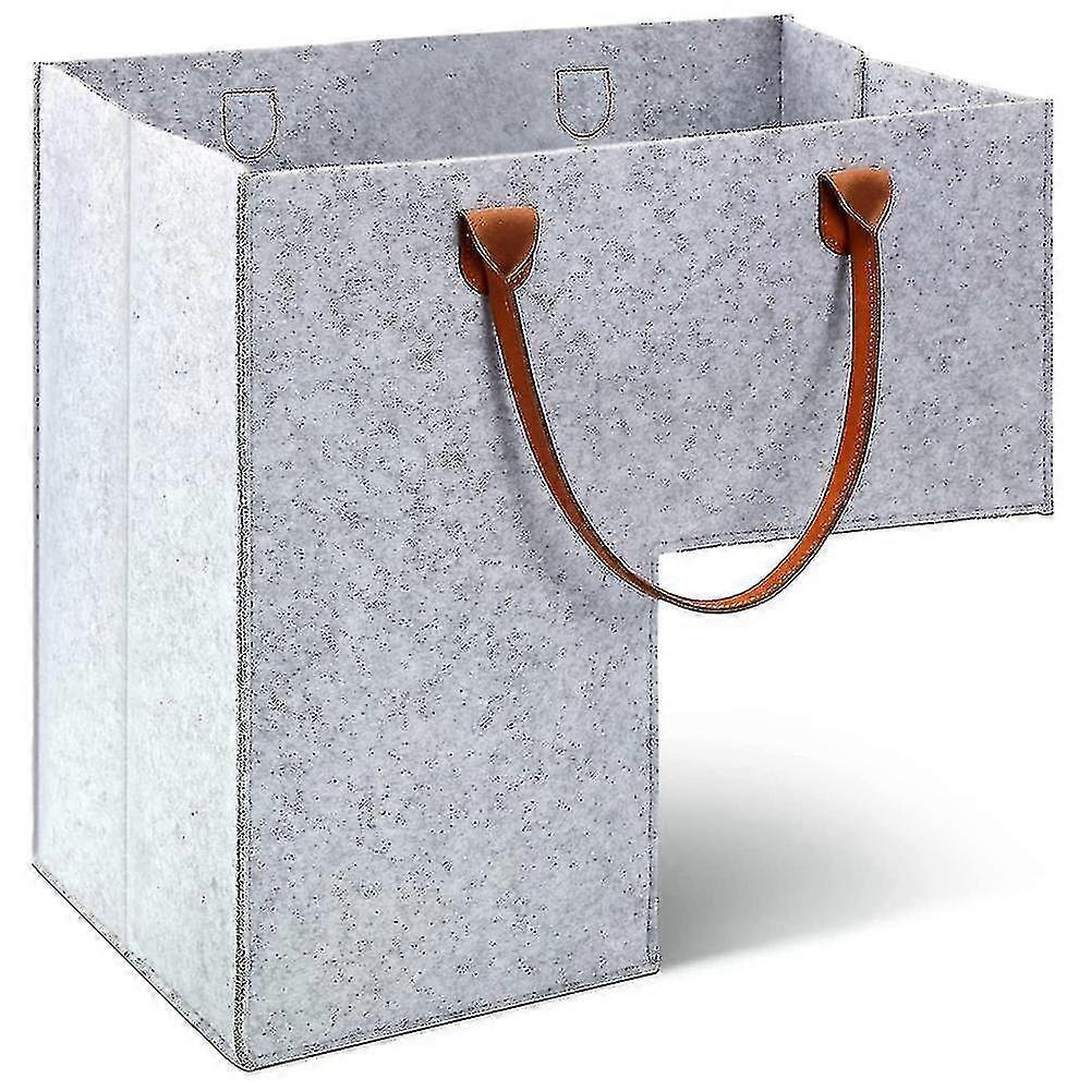 Stair Basket With Handles For 16 Inch Carpeted Stairs Basket Gray