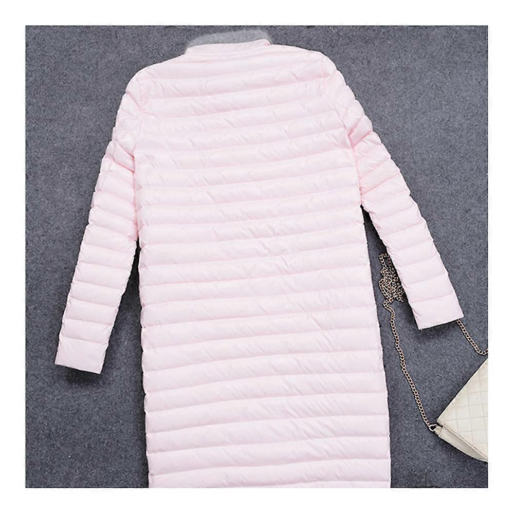 Woman Middle Long Down Coat Light Thin Slim