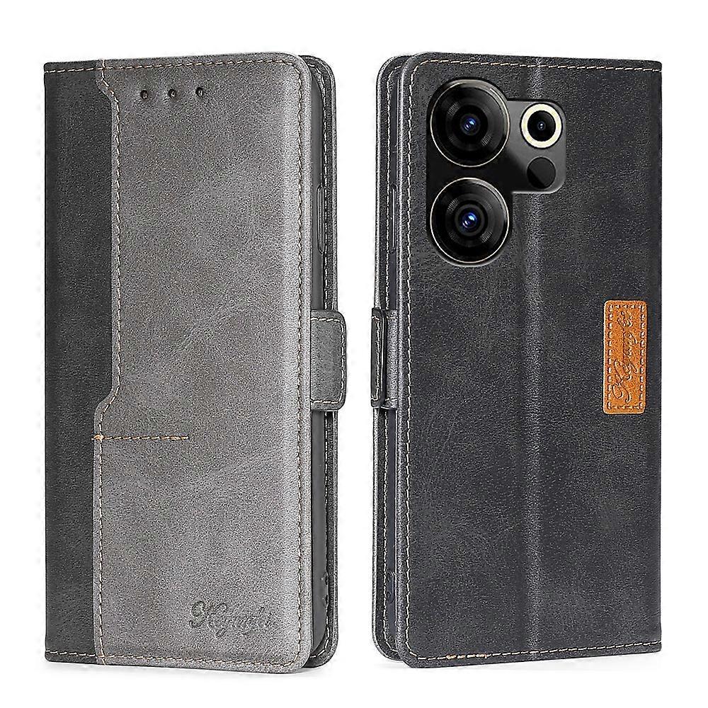 Contrast Color Leather Case For Tecno Camon 20 Premier 5G
