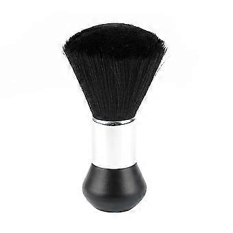 2pcs Fibras suaves Cuello negro Polvor de cara Cepillos Peluquero Cepillo de pelo limpio Salón Corte peluquería Peinado Herramienta de maquillajeg
