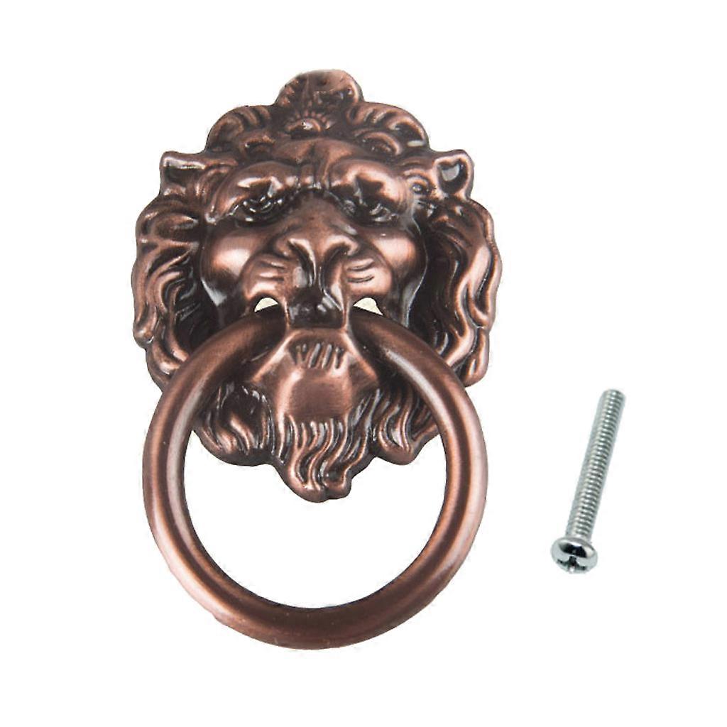 Lion Shaped Drawer Pull Wardrobe Cabinet Round Ring Handle Cupboard Drawer Knobs