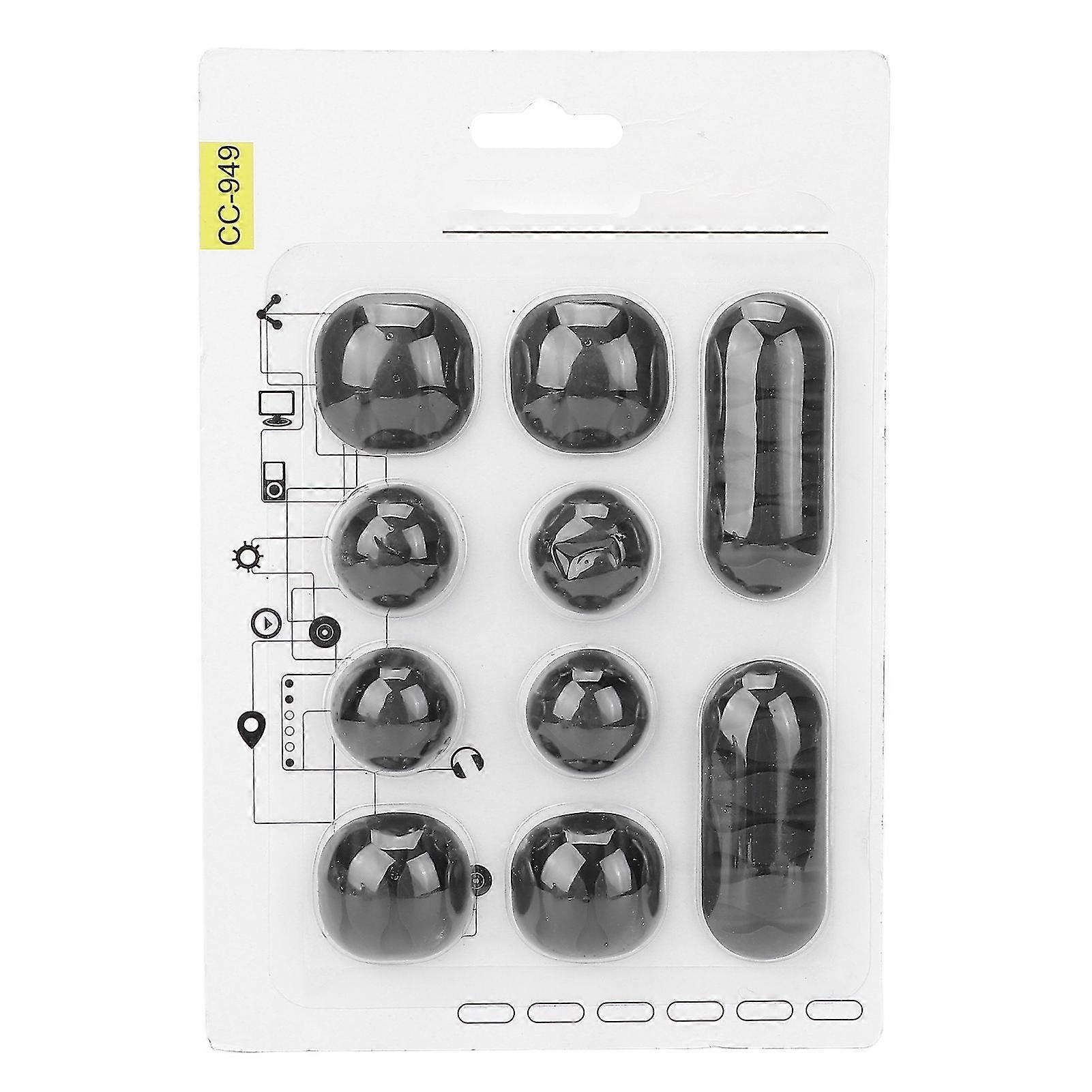 Cable Clip Cord Organizer 10pcs Self Adhesive Wire Management for Desk Home Office Data Lines Black