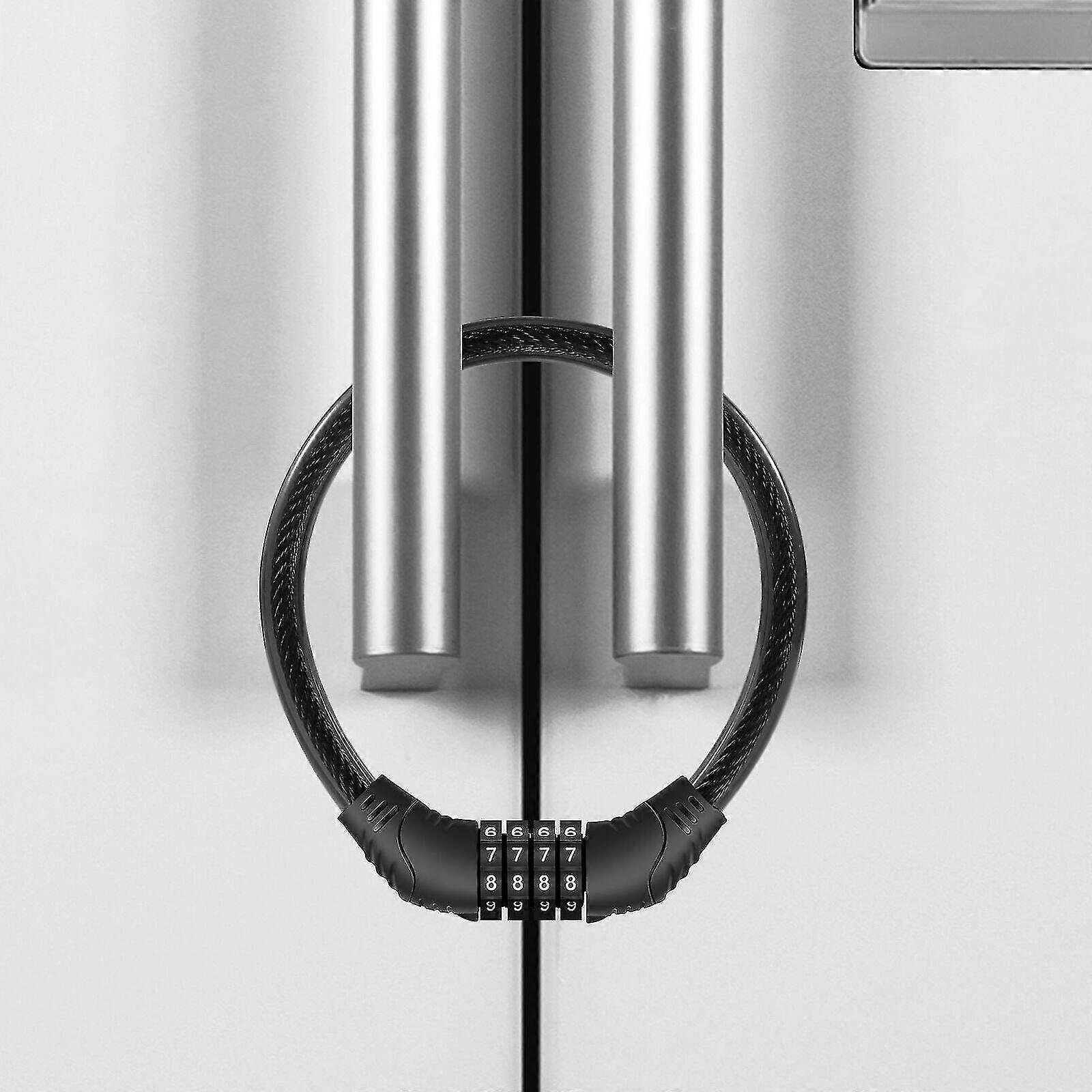 Refrigerator Lock, Upgraded 4 Digit Fridge Lock For French-door Refrigerators, Cabinet Locks Bicycle Lock, Easy To Set And Use