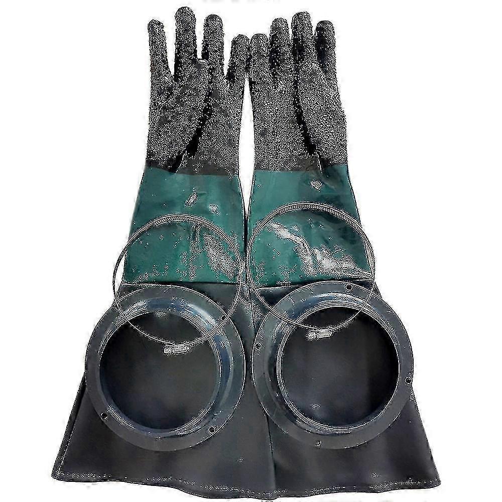 Γάντια αμμοβολής SandBlaster Μέρη 60cm με δαχτυλίδια Ο για ντουλάπι αμμοβολής