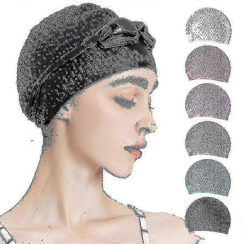 Bonnet de bain de piscine étanche et flexible en gel de silicone