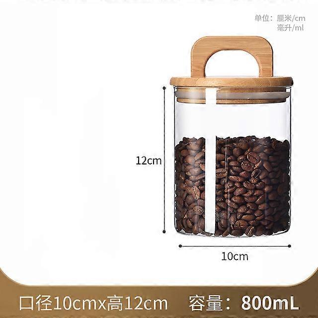 Portable Sealed Coffee Powder Can Multifunctional Transparent Coffee Tea Coffee Bean Display Glass Jar Snack Storage Sealed Jar