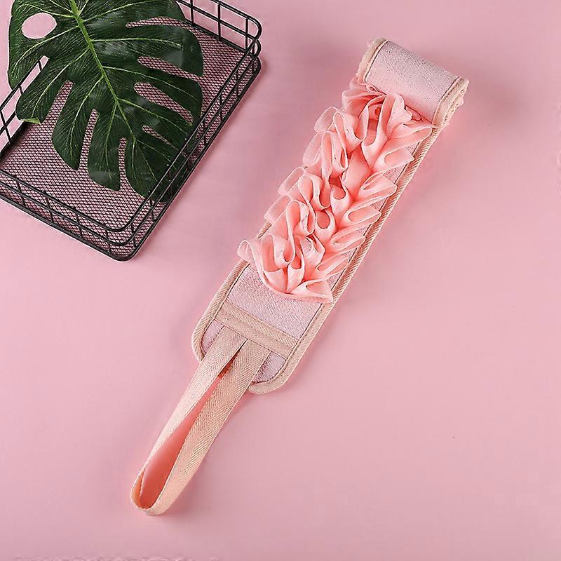 2 in 1 Back rubbing Shower foaming net Strip Double-Sided Back rub Bath TCandy Color foaming Mesh Sponge Strong Bath Towel,100% New