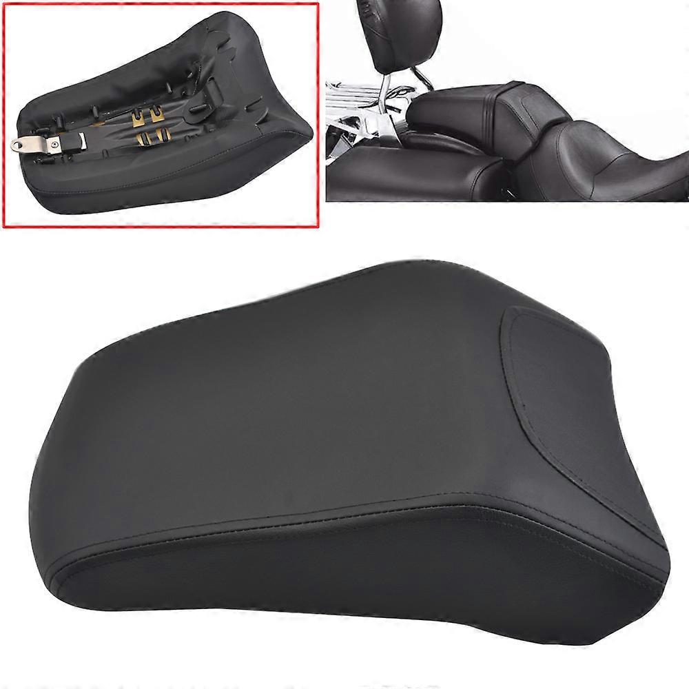 Black Cushion Motorcycle Rear Passenger Seat For Harley Davidson Softail Fat Boy FLSTF 2008-2014