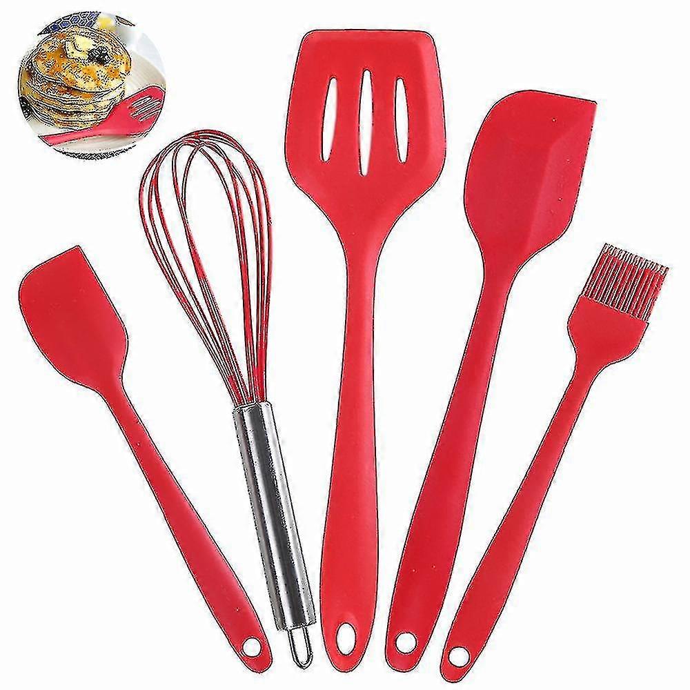 5-osainen silikonikeittiövälineet asettavat korkean lämmönkestävän 600f: lle