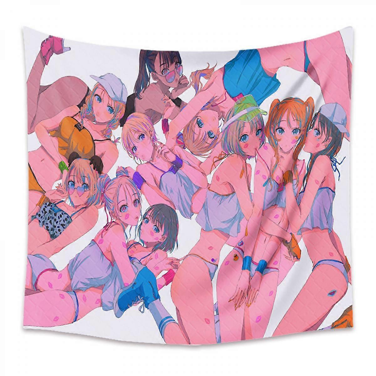 Wekity Anime Tapiserie Arta estetică Home Background Fabric Decor Cadou Boho Tapiserie pentru Camera de zi Decor dormitor (614-8, 29 x 38 inci)